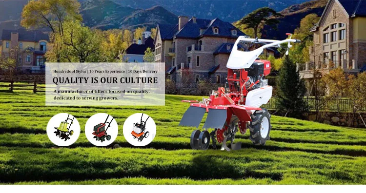 Kubota Kama Mini Farm Walking Gasoline Diesel Rotary Power Tiller Tine Hand Tractor Rotary Disc Harrow Plough Cultivator Tiller Machine Agricultural Machinery