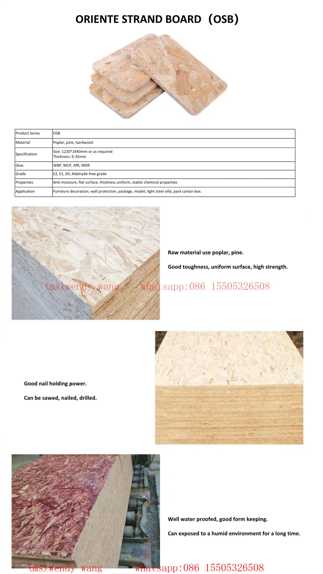 Raw Particle Board 12/16/18mm Hot Sale Furniture Grade Thin Chipboard Sheets