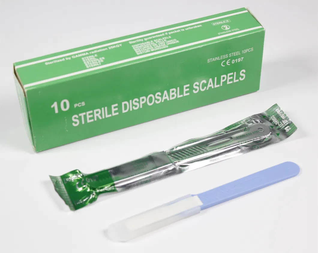 Factory Medical Equipments Surgical Disposable Sterile Stainless Steel Blade/Scalpel Knife Handle