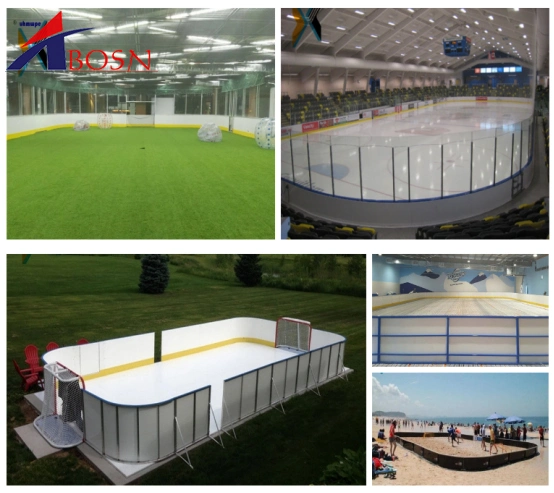 Mobile Self Lubricating UHMWPE Sheet for Synthetic Ice Rink and Hockey Dasher Board