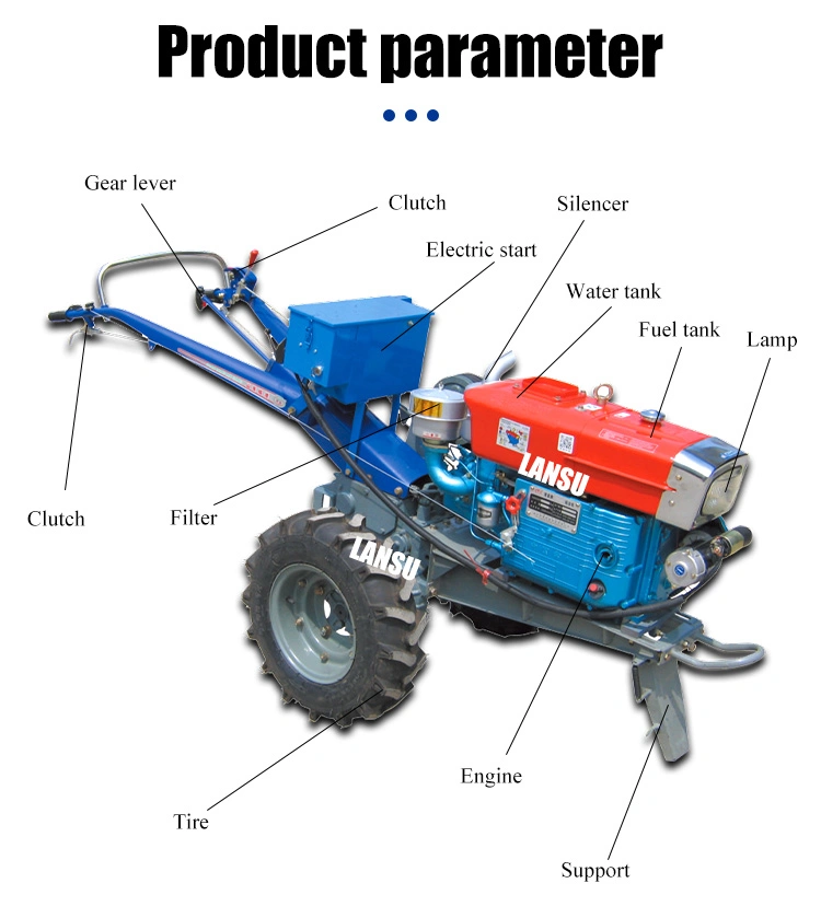 18HP 20HP 22HP Diesel Single Rear Seat Connector Blade Motocultor Cultivated Power Tiller