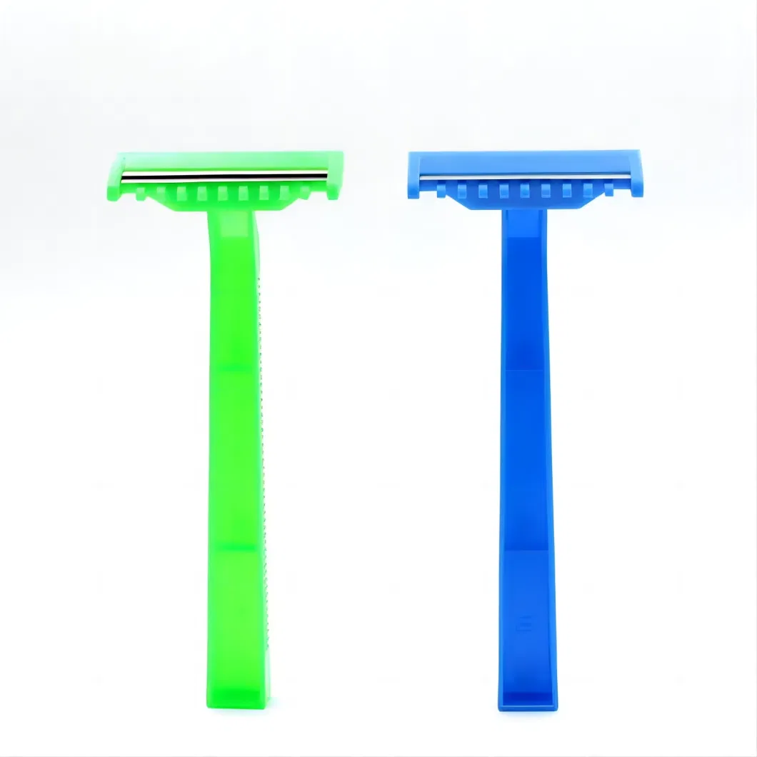 Disposable Medical Razor Double Edge Plastic Handle Hygiene Shaver with Comb Tattoo Use