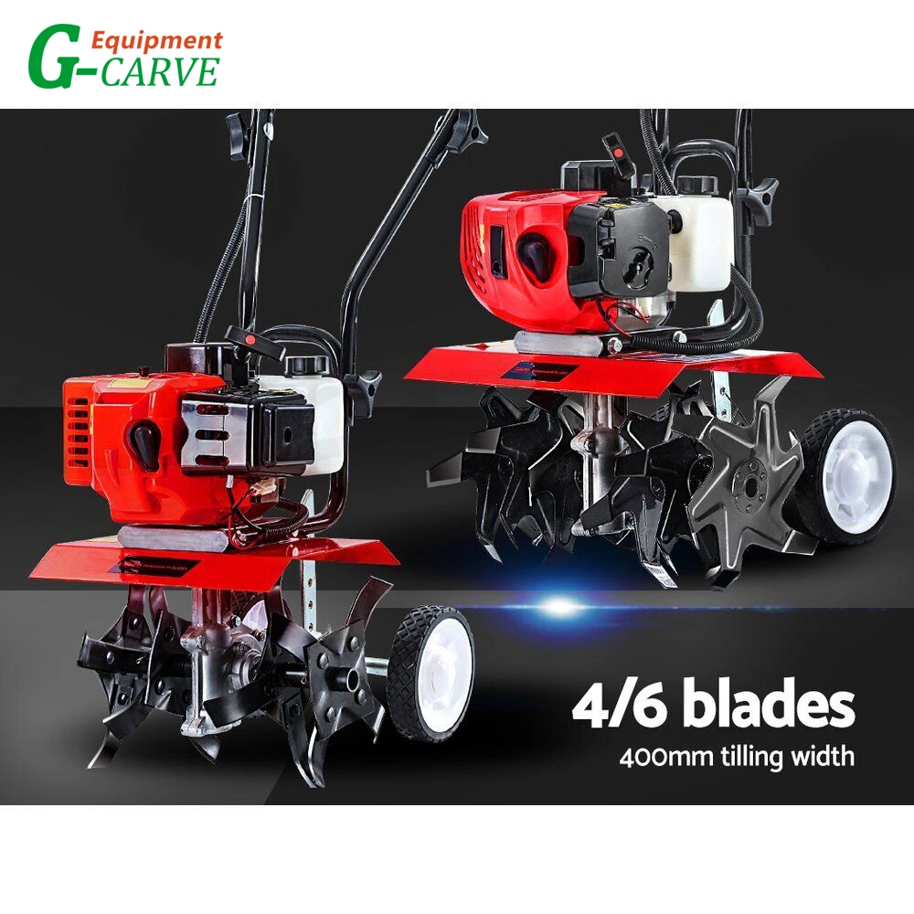 65cc Garden Cultivator Tiller Petrol Rotary Hoe 16 Tines Rototiller