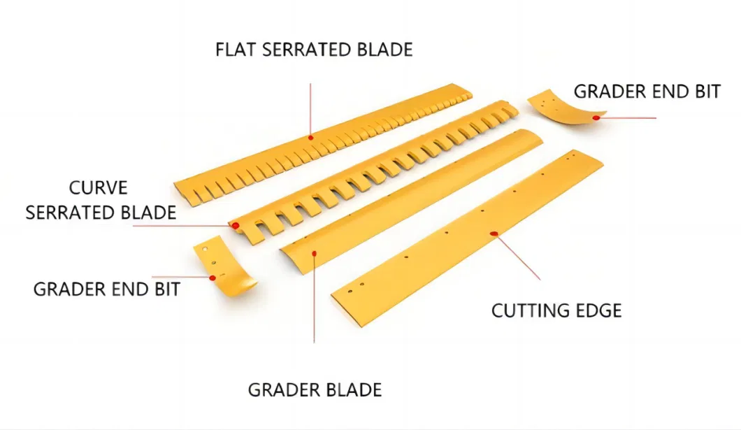 Ola Excavator Spare Attachments Manufacturing Bucket Cutting Edges China Sk220 Garden Tractor Grader Blade