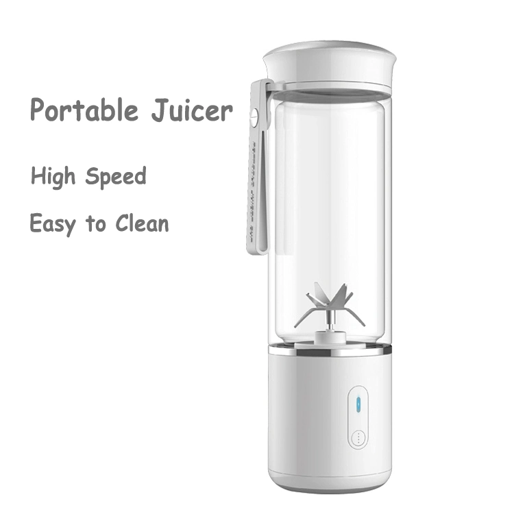 Fruit Juicer Rechargeable Juicer Blender 6 Blade 500 Ml Mini Portable