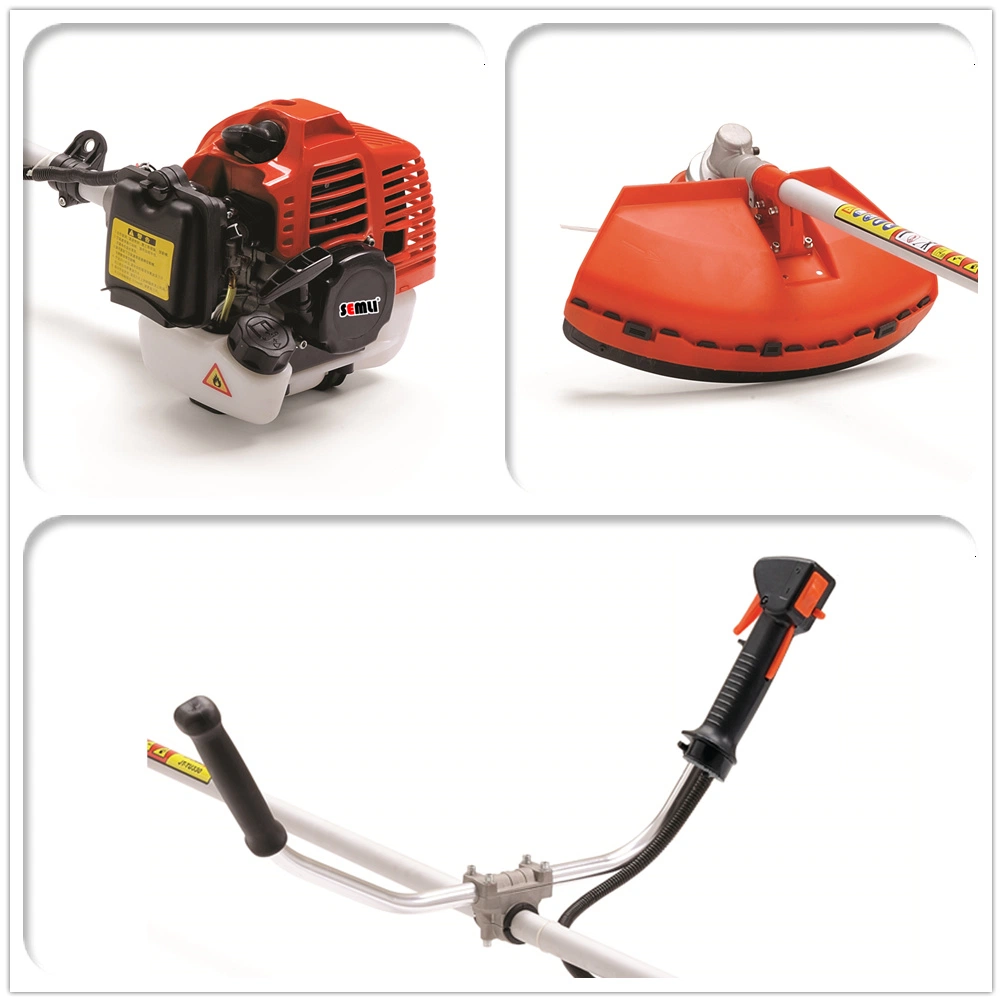 Shoulder Pack Gasoline Brush Cutter for Cutting Grass with Metal Blade and Nylon Cutter, 1e44f Engine 52cc 520 Model