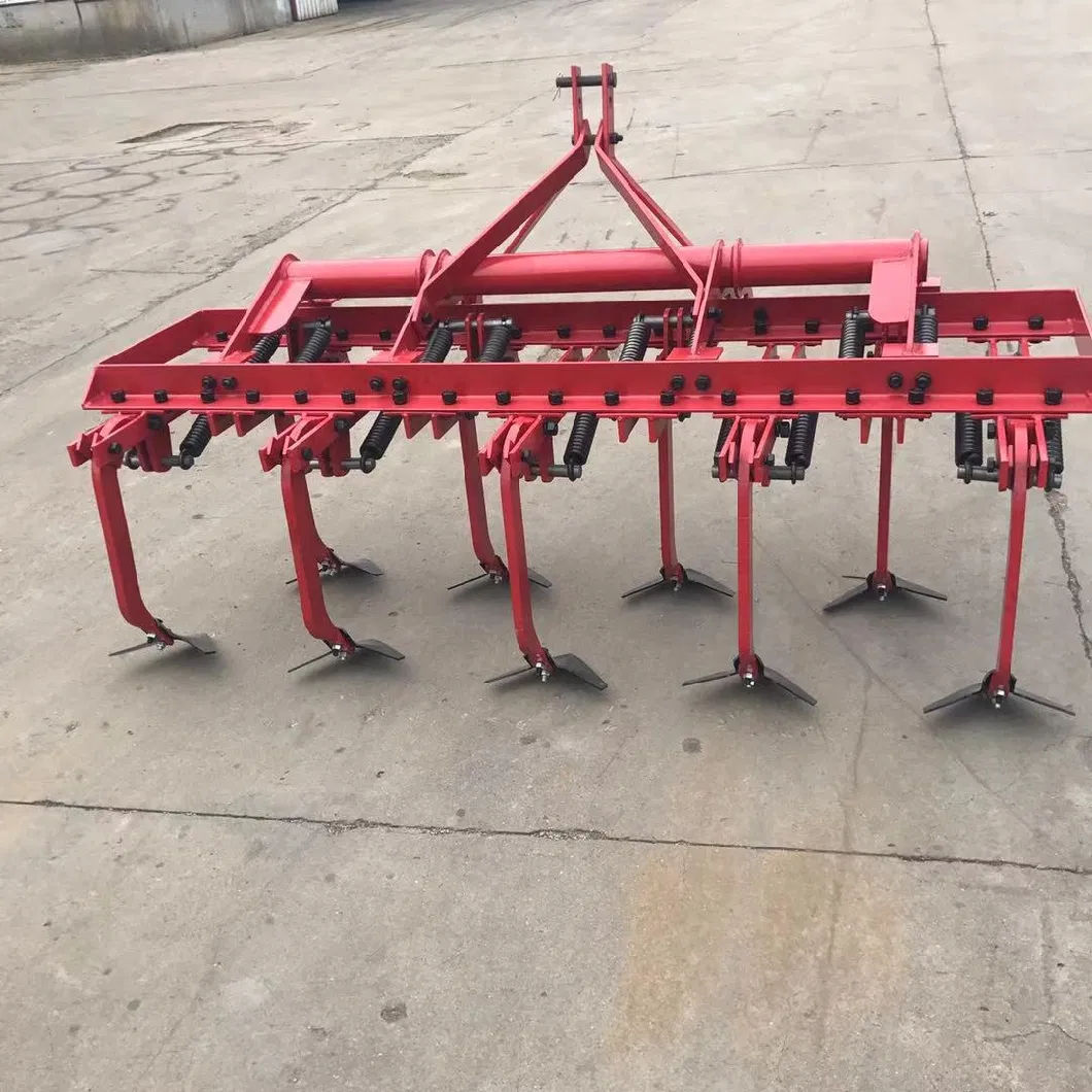 Agricultural Kubota Tractor Cultivator Farm Implement 3-Point Mounted Cultivator Tiller Spring Cultivator