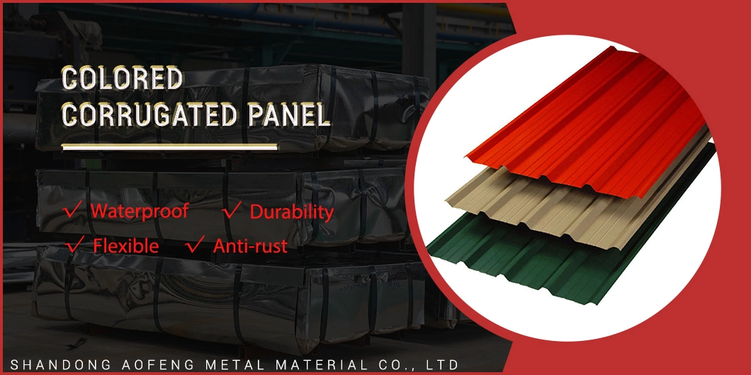 0.25mm PPGI Corrugated Prepainted Galvanized Iron Roofing Sheet