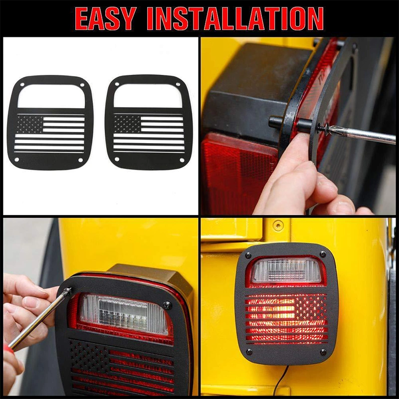 Wrangler Tj Tail Light Decorative Piece for Jeep Wrangler Tj-97-06 Taillight Decoration Kit