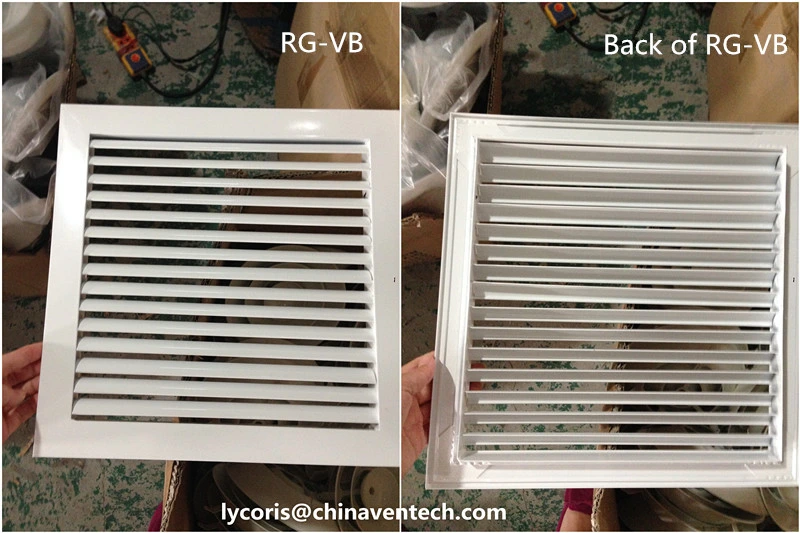 Fixed Blades in 45 Degree Hinged Type Aluminum Return Grille