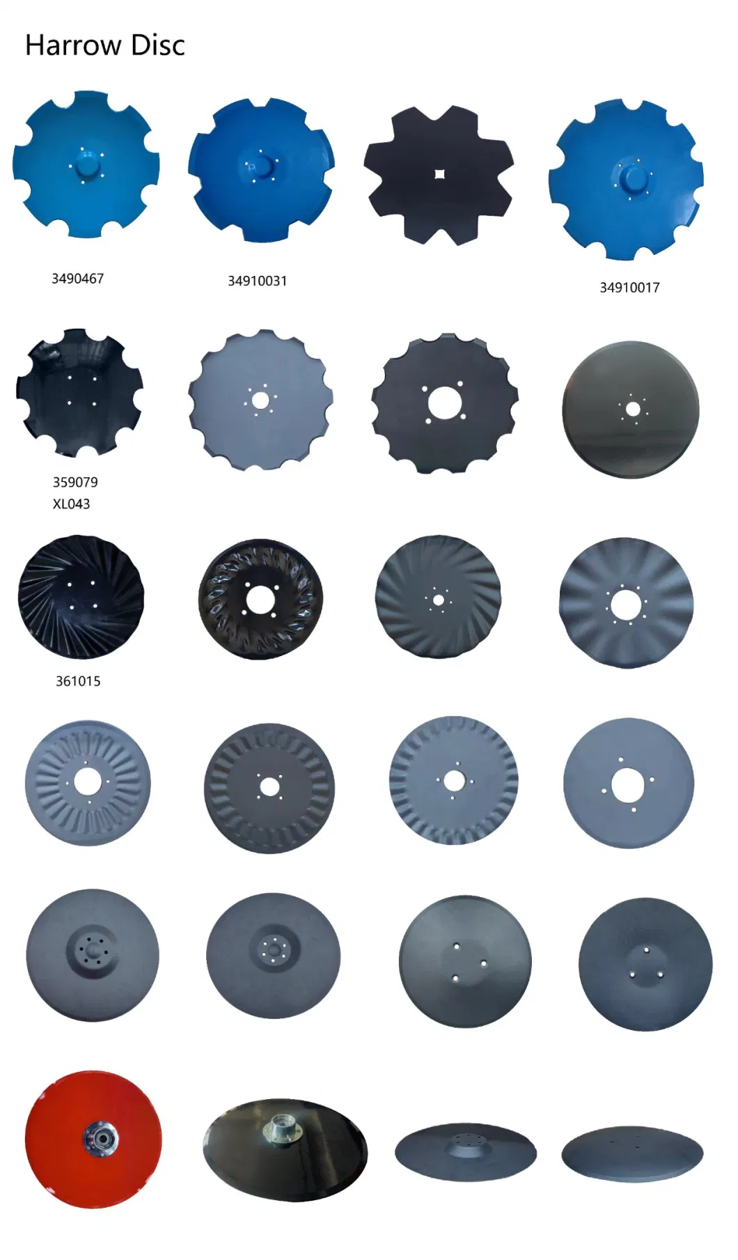 Agricultural Machinery Disc Plow Accessories, Disc Harrow, Notched Harrow, High Quality, Wear-Resistant, Plough