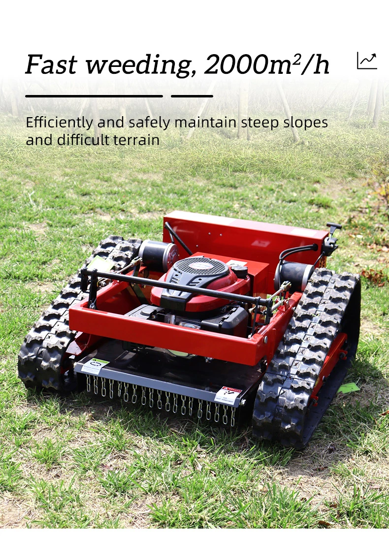 2022 New Crawler Remote Control Robot Lawn Mower/Grass Cutting Machine for Garden Farm Use