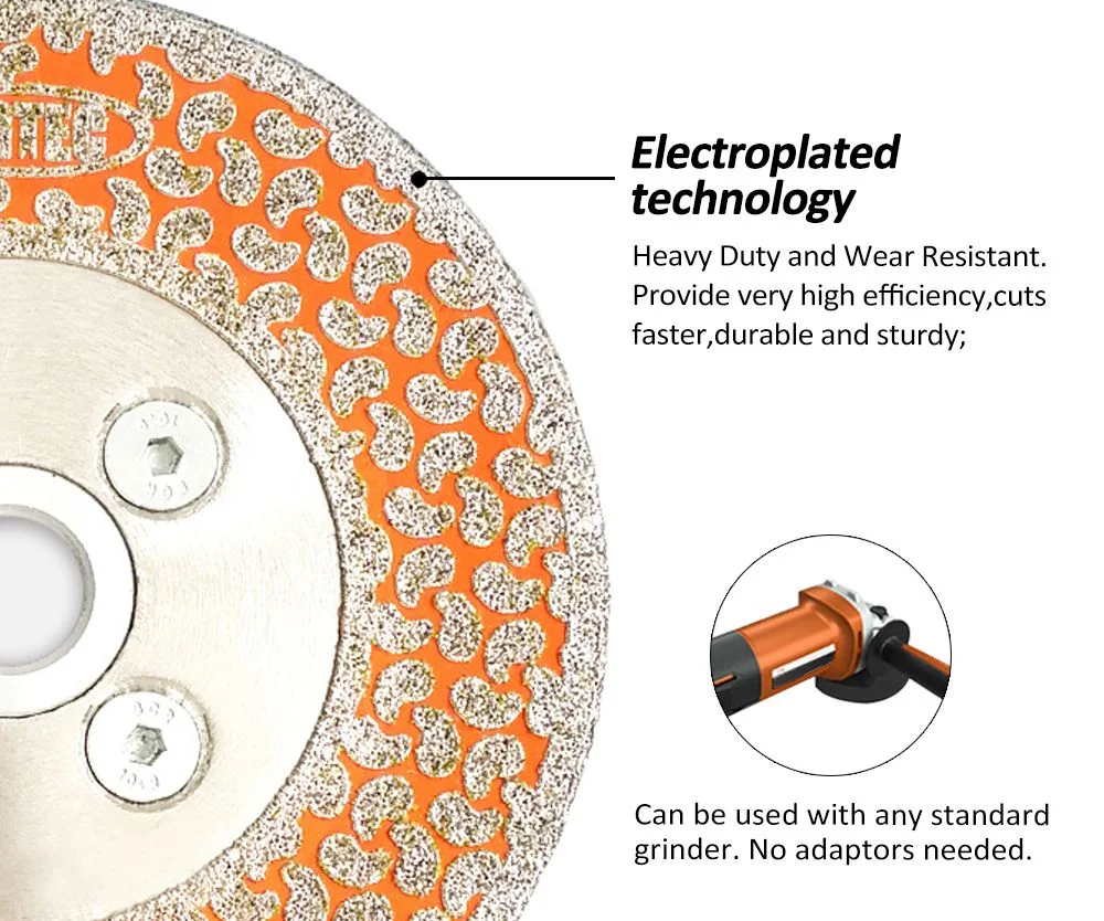 Single Side Coated Electroplated Turbo Diamond Cutting Grinding Disc Granite Saw Blade for Granite Marble