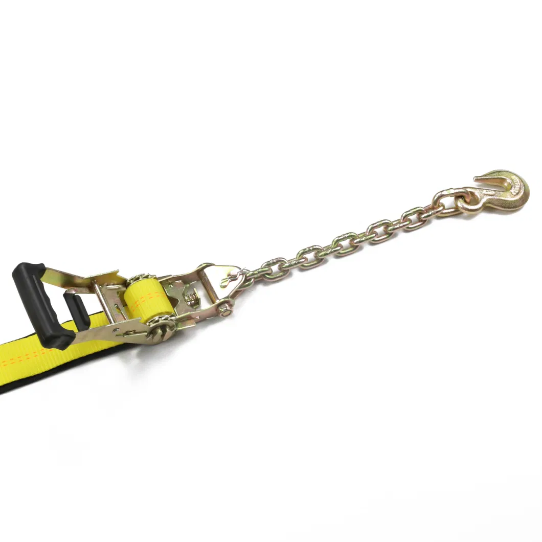 China Manufacturer Wheel Lift Strap 10000lbs Lasso Strap with Chain Anchors&D Ring