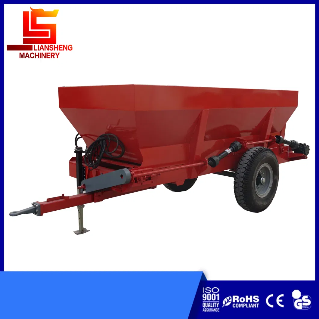 Large Horizontal Single Spiral Manure Spreader, Spiral Blade 65mn, Organic Manure Fresh Manure Wet Manure Circle Manure Fertilizer