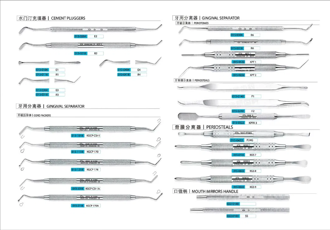 Wooden Handle Dental Plaster Knives for Mixing Alginate