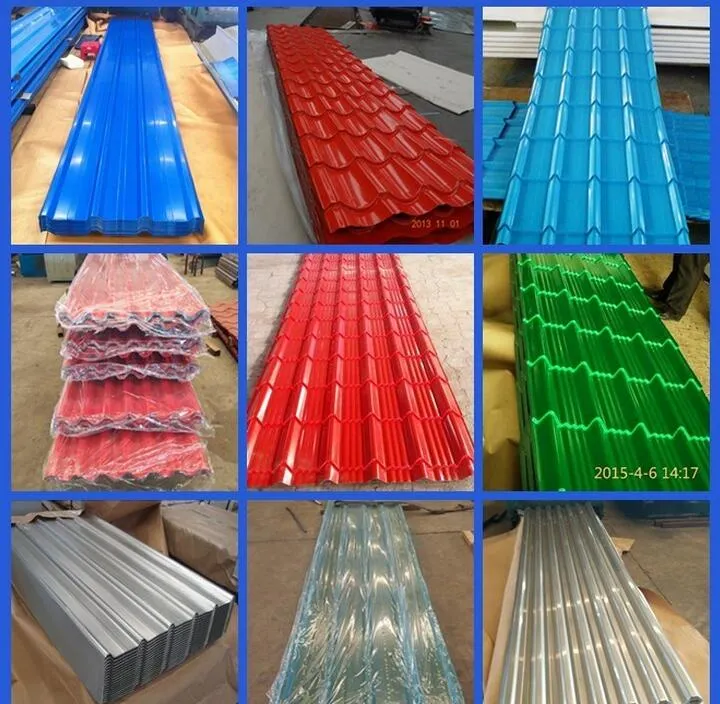 Popular 32 Gauge Ral 6005 Green Trapezoidal Roofing Sheet 1045 mm Full Hard Zinc Colored Galvalume