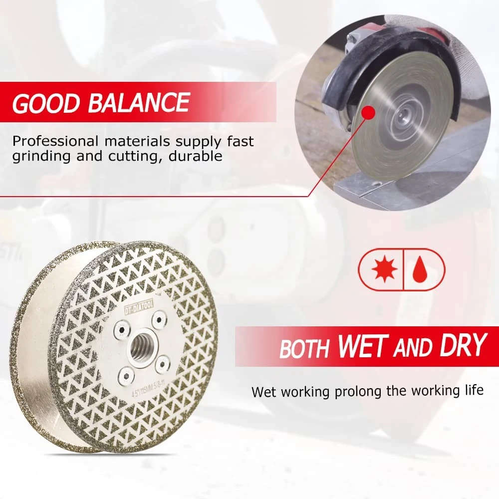 Single Side Star Electroplated Diamond Stone Grinding Wheel Diamond Coated Cutting Disc Blade for Stone and Concrete