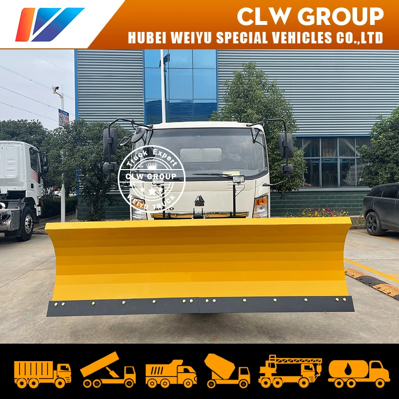 HOWO Stainless Steel 8t 10t Clean Drinking Water Transportation Truck with Snowplow