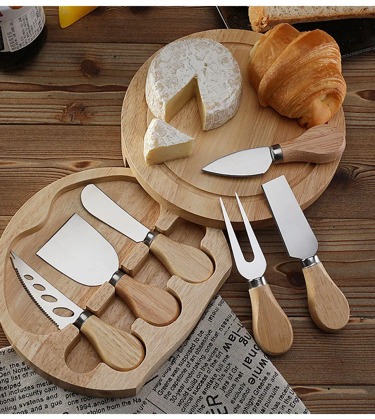 Oak Box Cheese Knife 3-Piece Baking Tool Butter Knife Butter Spatula Scraper Cheese Knife Set