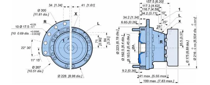 Dig and Plow Cycloidal Hydraulic Motor Oilp01069b/Nhm2 Oilp01069A/Nhm2 Oilp01099A/Nhm2 BMK2-200 6komvbmv315 6komvbmv800