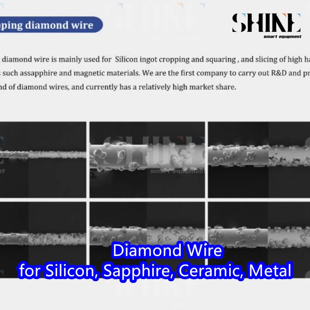 Durable Diamond Wire Cutter Blade for Semiconductor Silicon Sapphire Block Slicing Wafering