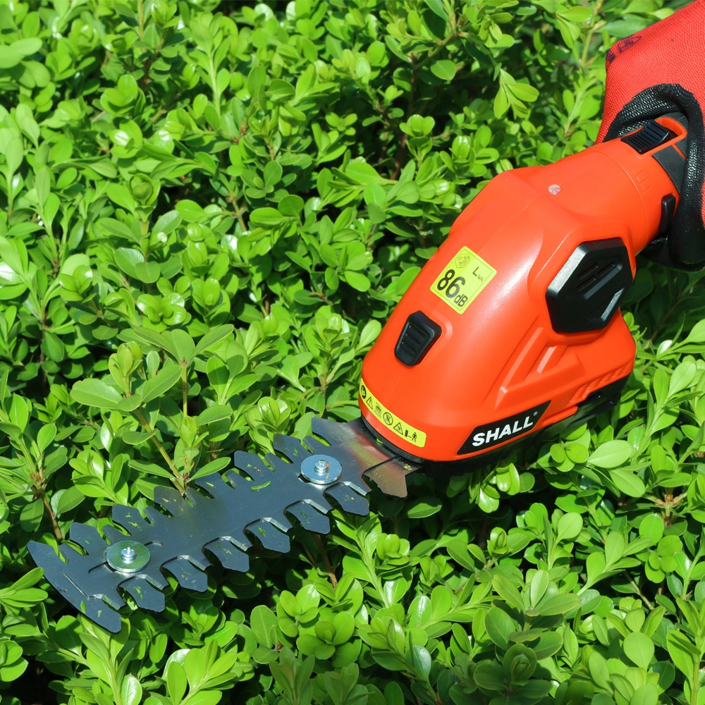 Edge Trimmer Cordless 21V, 2-in 1 Handheld Shrub Trimmer, Electric Bush Trimmer for Garden &Lawn Pruning, Rechargeable Lithium Battery