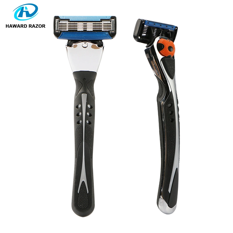 D954L Special Wholesale Price 5 Blades Plus 1 Trimmer Metal Rubber Handle for Men System Razor