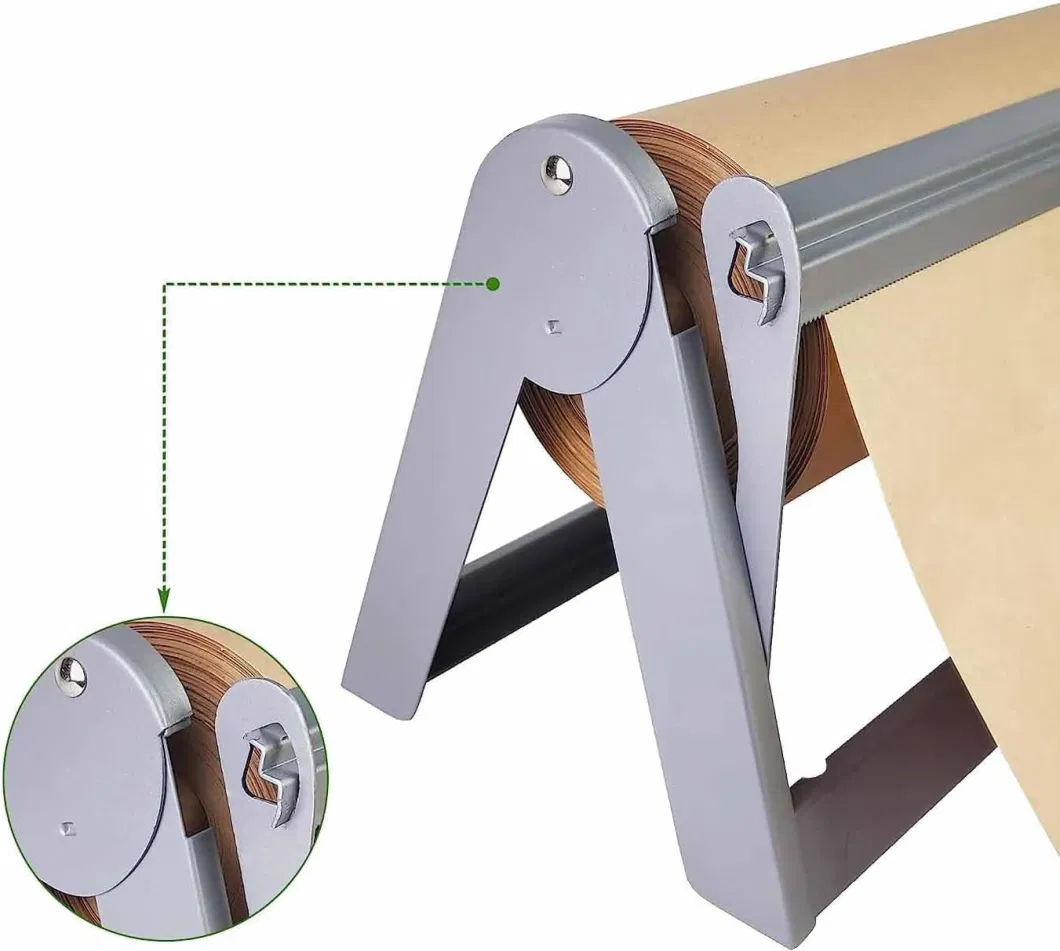 Jh-Mech Paper Roll Dispenser and Cutter with Serrated Blade Butcher Metal Roll Paper Cutter Dispenser