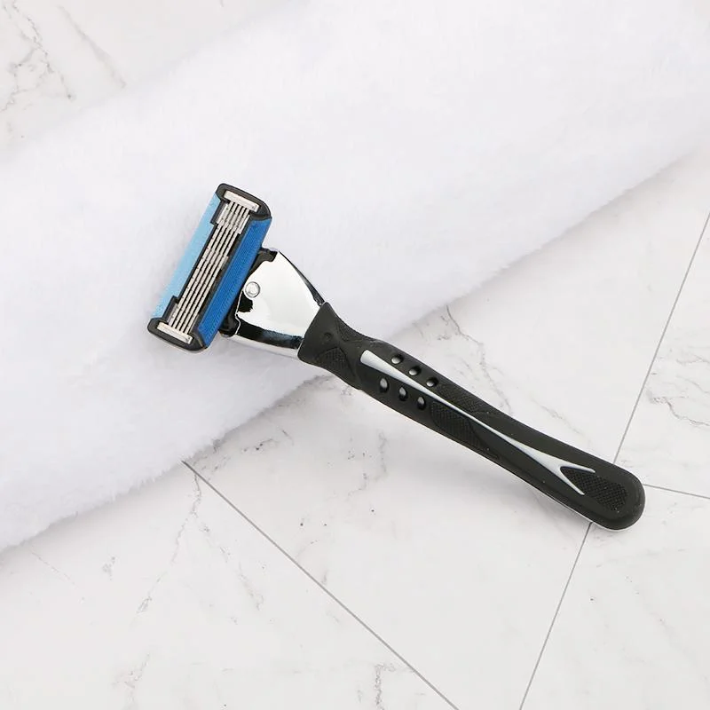 D954L Special Wholesale Price 5 Blades Plus 1 Trimmer Metal Rubber Handle for Men System Razor