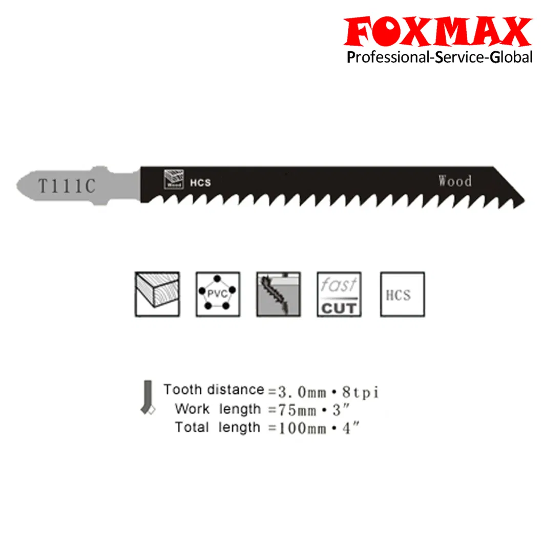 Hcs Wood/Plasti Fast&Rough Cutting Jig Saw Blades (FM-T111C)