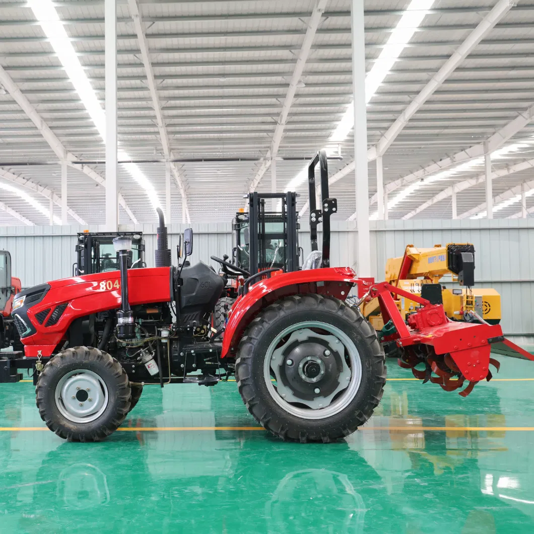 Agricultural Mini Farm Tractors with Front End Loader Machine Walk-Behind Tractor with Disc Plow 4X4 Tractor