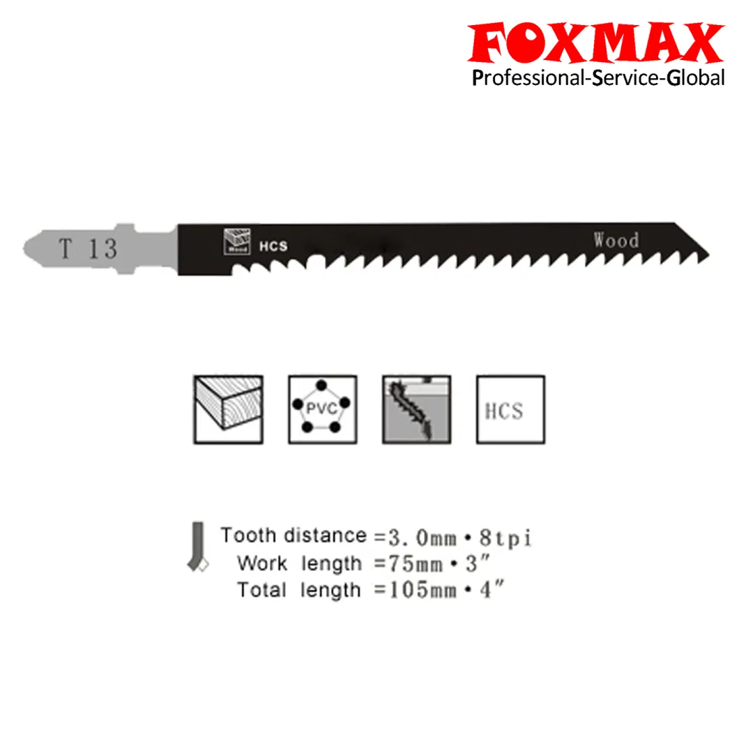 Hcs Wood/Plastic Fast&Rough Cutting Jig Saw Blades (FM-T13)