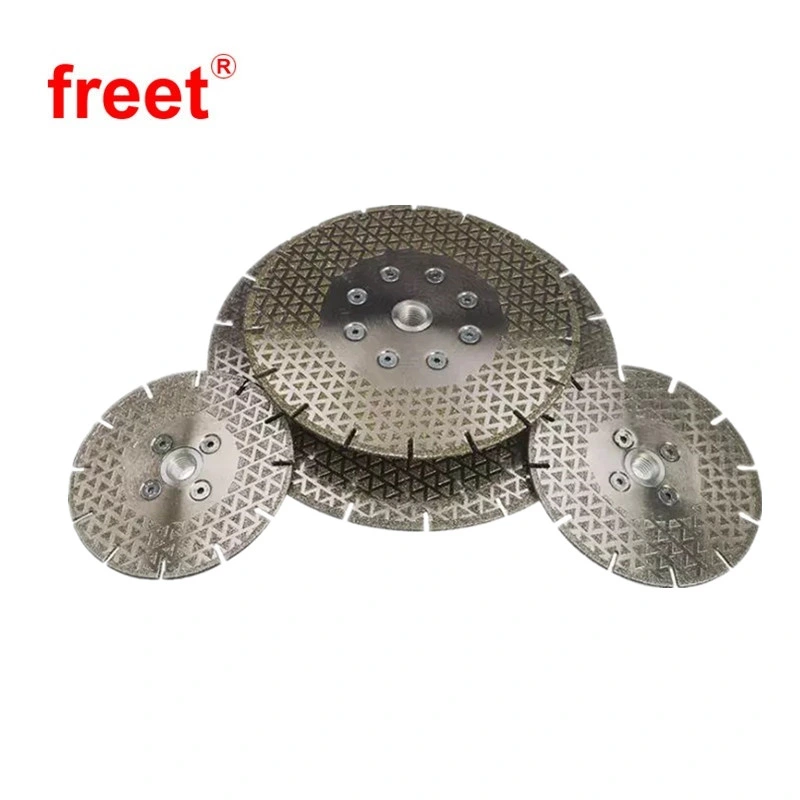 Diamond Cutting Grinding Disc Electroplated Saw Blade with Double Sided Coated Wheels