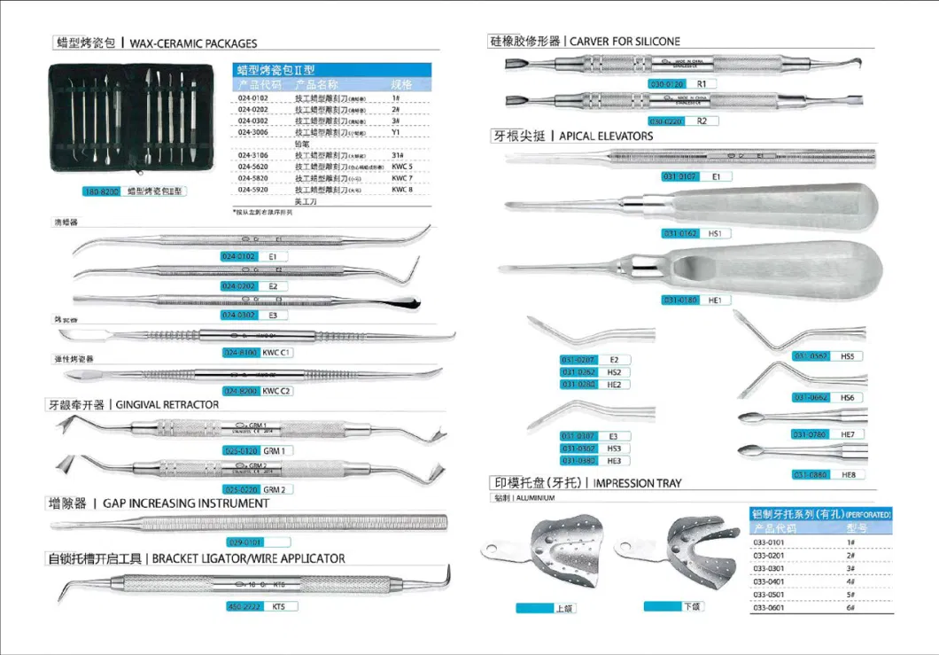 Wooden Handle Dental Plaster Knives for Mixing Alginate