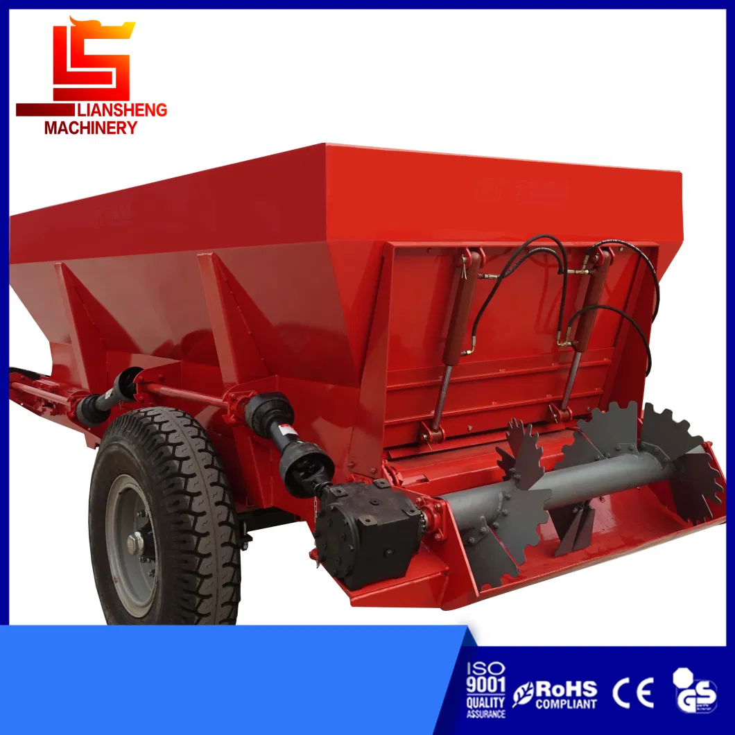 Large Horizontal Single Spiral Manure Spreader, Spiral Blade 65mn, Organic Manure Fresh Manure Wet Manure Circle Manure Fertilizer