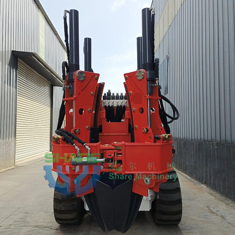 Heap Excavator 4 Blade Tree Mover for Wheel Loader Tractors Tree Mover Planting Hole Digger Garden Digging Machine