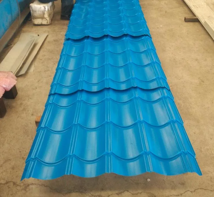 Popular 32 Gauge Ral 6005 Green Trapezoidal Roofing Sheet 1045 mm Full Hard Zinc Colored Galvalume