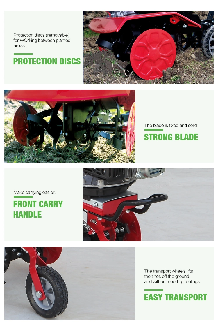 Kubota Kama Mini Farm Walking Gasoline Diesel Rotary Power Tiller Tine Hand Tractor Rotary Disc Harrow Plough Cultivator Tiller Machine Agricultural Machinery