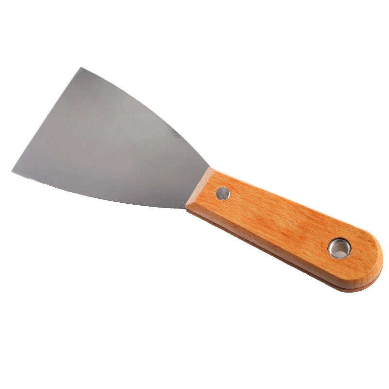 Steel Scraper with Wooden Hole Handle Putty Knife