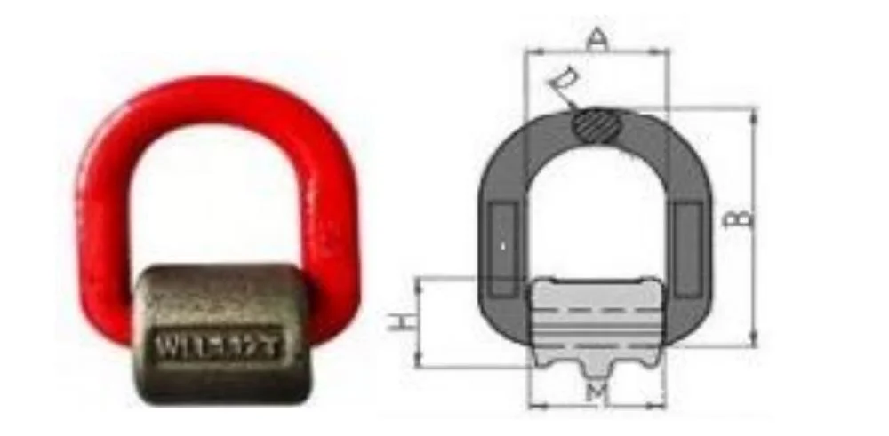 Rigging Hardware Lifting Slings G80 Lifting D Link Weld Pivoting D Ring