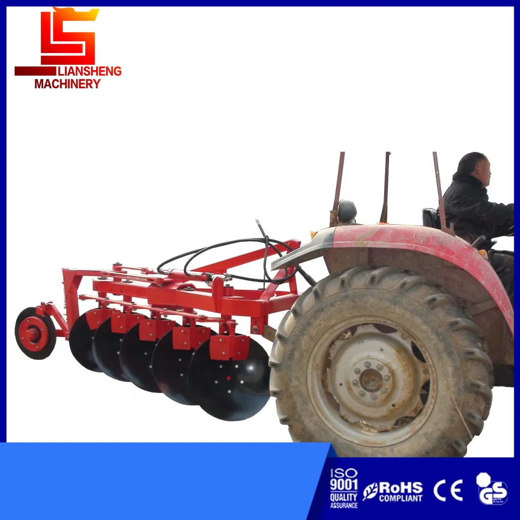 Made in China High Quality, Hydraulic Disc Plow Tillage Width 0.75-1.5 M. Tillage Depth Is 25-30 Cm, Standard Three-Point Suspension for Four-Wheel Tractors.