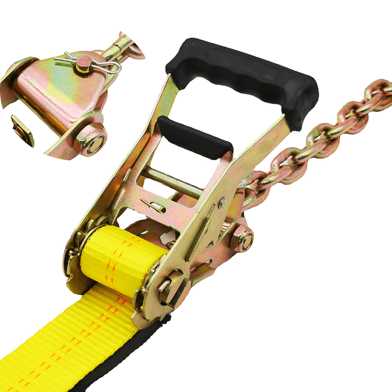 China Manufacturer Wheel Lift Strap 10000lbs Lasso Strap with Chain Anchors&D Ring