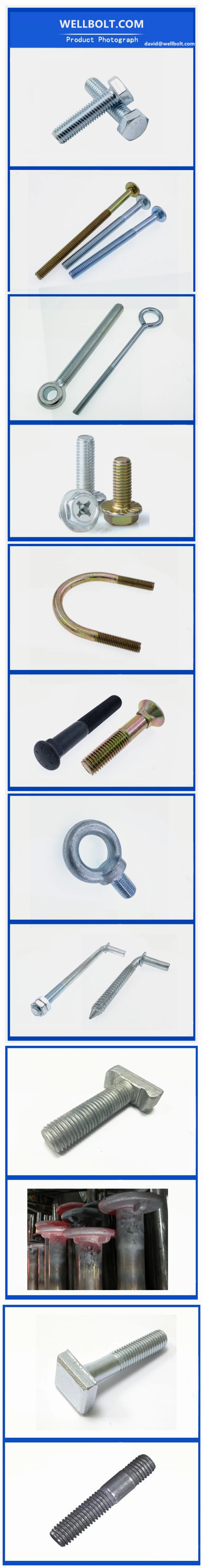 Hex Bolt/Hex Socket Bolt/Square Head Bolt//Stud Bolt/Flat Head Bolt/ Plow Bolt//Timber Bolt/Guardrail Bolt/Hex Flange Bolt/Timber Bolt/T Head Bolt/Eye Bolt