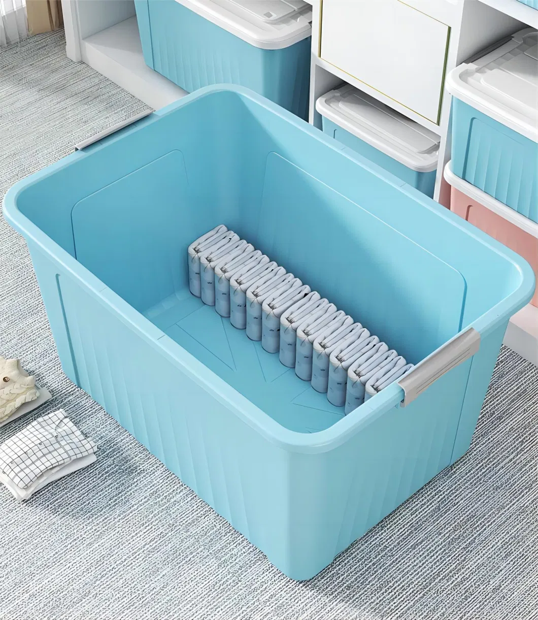 6L to 250L Large Space Plastic Storage Box with Wheels and Handle for Organizer