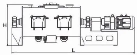 Industrial Ploughshares Blender SS304/SS316 Horizontal Raw Material Mixing Equipment