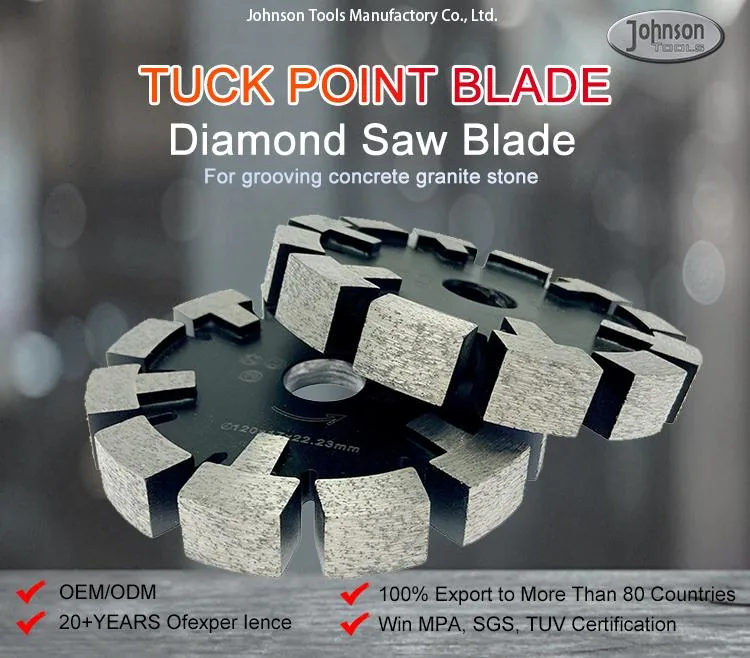 125mm Laser Welded Motar Raking Tuck Point Floor Heating Diamond Saw Blades for Hard Concrete Protection Teeth