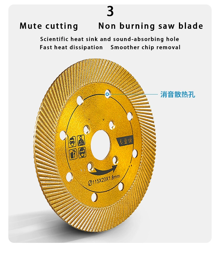 Stone Cutting Blades, Granite Wall Tiles, Concrete Cement, Wall Slot, Angle Grinder, Special Dry Cutting Diamond Saw Blade