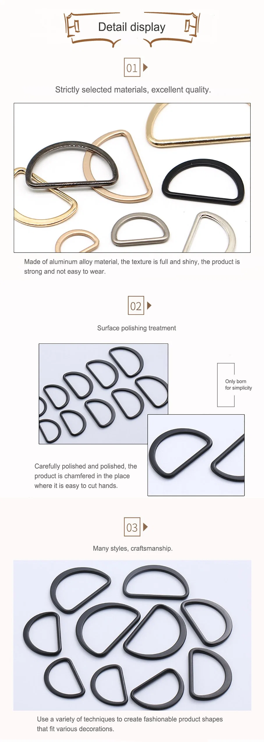 Hot Sale OEM Stainless Steel Welding D Oblong Rings