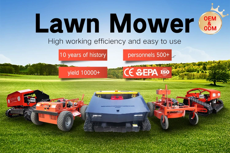 Crawler Remote Control Lawn Mower Garden Use Grass Cutting Machine